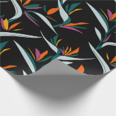 Exotische kleurige vogel van het paradijsblokpatro cadeaupapier (Hoek)