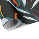 Exotische kleurige vogel van het paradijsblokpatro cadeaupapier (Rol Hoek)