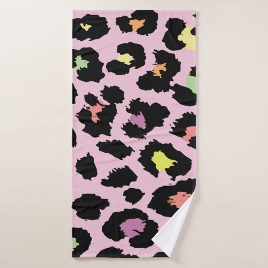 exotische kleurige, wilde luipaard badhanddoek (Badhanddoek)