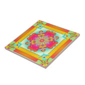 Exotische kleurrijke Fantasy Kitchen of Bathroom T Tegeltje (Zijkant)