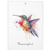 Exotische kleurrijke kolibrie aanpasbaar klembord (Achterkant)