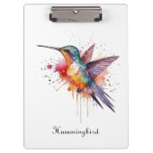 Exotische kleurrijke kolibrie aanpasbaar klembord (Voorkant)