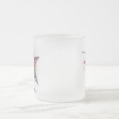 Exotische kleurrijke kolibrie aanpasbaar matglas koffiemok (Center)