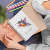 Exotische kleurrijke kolibrie aanpasbaar notitieboek