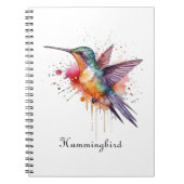 Exotische kleurrijke kolibrie aanpasbaar notitieboek (Voorkant)