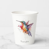 Exotische kleurrijke kolibrie aanpasbaar papieren bekers (Achterkant)