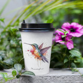 Exotische kleurrijke kolibrie aanpasbaar papieren bekers
