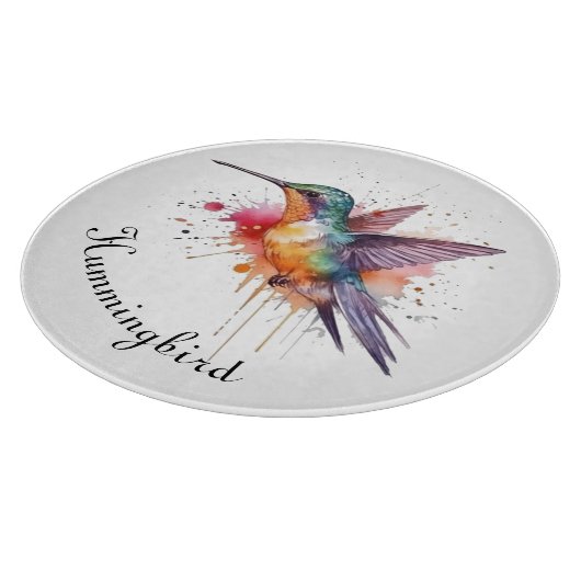 Exotische kleurrijke kolibrie aanpasbaar snijplank (Hoek)