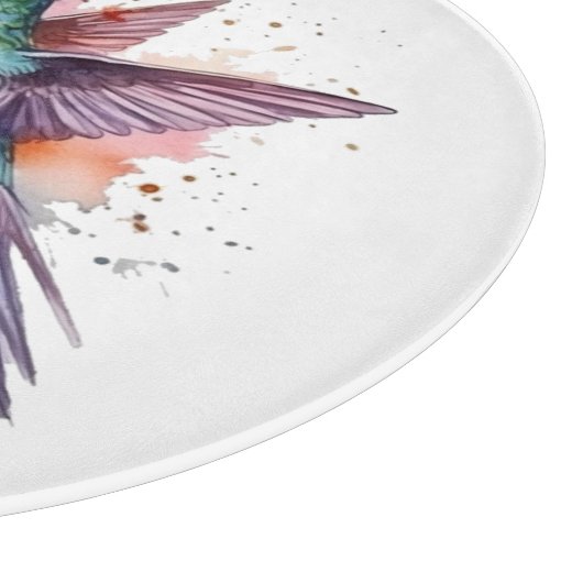 Exotische kleurrijke kolibrie aanpasbaar snijplank (Hoek)