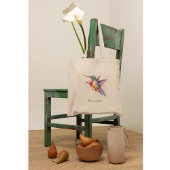 Exotische kleurrijke kolibrie aanpasbaar tote bag