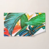 Exotische kleurrijke palmbladeren badhanddoekset bad handdoek (Handdoek)