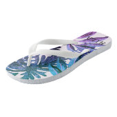 Exotische kleurrijke palmbladeren teenslippers (Schuin)