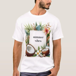 exotische kokos zomer vibes tshirt