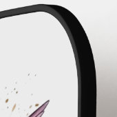 Exotische kolibrie in vlucht, aanpasbaar pickleball paddle (Links Detail)