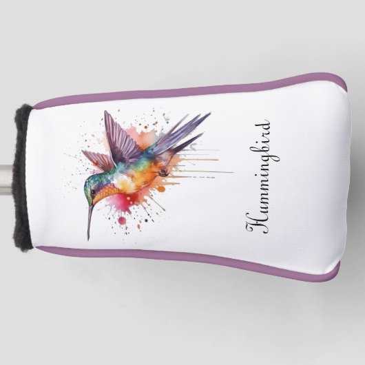 Exotische kolibrie in vlucht Golf Head Hoesje Golfheadcover (Voorkant)