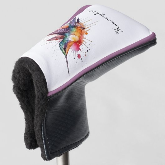 Exotische kolibrie in vlucht Golf Head Hoesje Golfheadcover (3/4 voorkant)