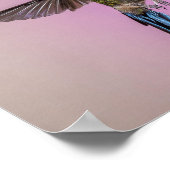 Exotische kolibrie met lange staart poster (Hoek)