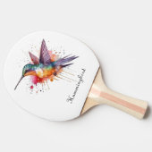 Exotische kolibrie tijdens de vlucht tafeltennisbatje (Zijkant)