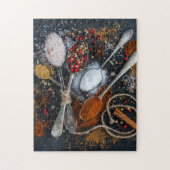 Exotische kookspecerijen en spoons legpuzzel (Verticaal)