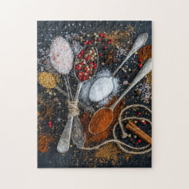 Exotische kookspecerijen en spoons legpuzzel
