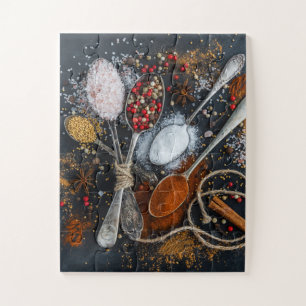 Exotische kookspecerijen en spoons legpuzzel