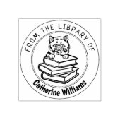 Exotische korte haar kat, boek uit de bibliotheek rubberstempel (Afrduk)