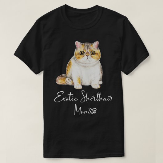 Exotische korte haar moeder Schattigee kat moeder T-shirt (Design voorkant)