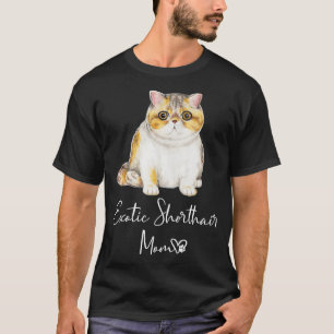 Exotische korte haar moeder Schattigee kat moeder  T-shirt