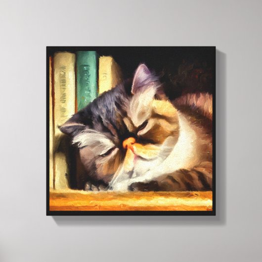 Exotische Korthaar Kat Canvas Afdruk (Voorkant)
