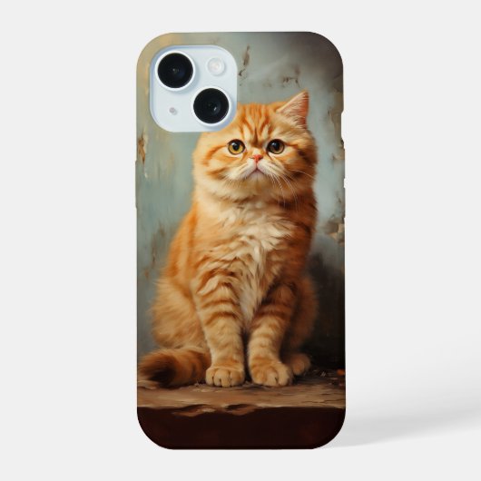 Exotische Korthaar kat iPhone 15 Case (Achterkant)
