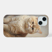 Exotische Korthaar kat iPhone 15 Case (Achterkant horizontaal)