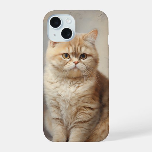 Exotische Korthaar kat iPhone 15 Case (Achterkant)