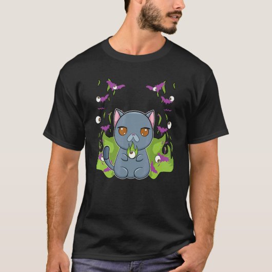 Exotische Korthaar Kat Pastel Goth Magic Eye T-shirt (Voorkant)