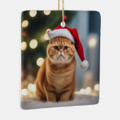 Exotische Korthaar Kerstmis Keramisch Ornament (Rechts)