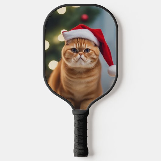 Exotische Korthaar Kerstmis Pickleball Paddle (Voorkant)
