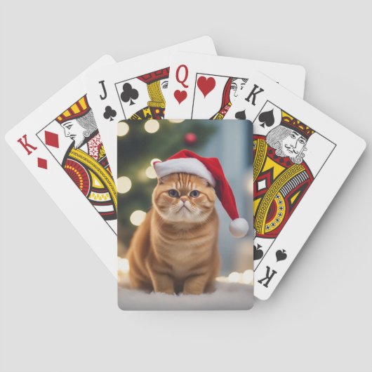 Exotische Korthaar Kerstmis Pokerkaarten (Achterkant)