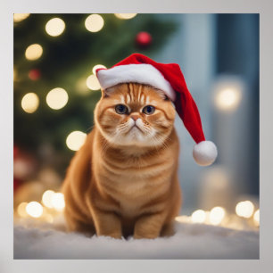 Exotische Korthaar Kerstmis Poster