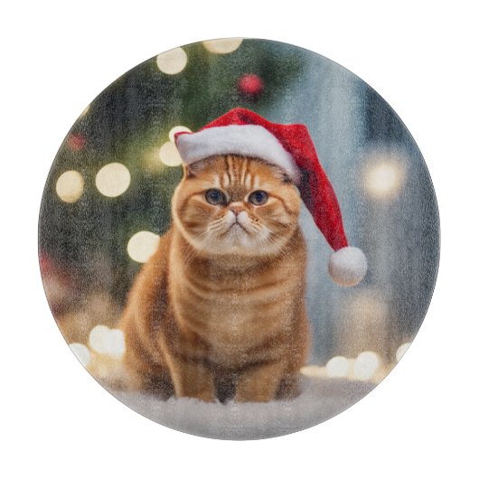 Exotische Korthaar Kerstmis Snijplank (Voorkant)