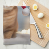 Exotische Korthaar Kerstmis Theedoek (Quarter Fold)