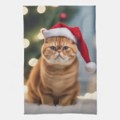 Exotische Korthaar Kerstmis Theedoek (Verticaal)