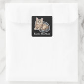 Exotische Korthaar Vierkante Sticker (Tas)