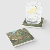 Exotische landschappen stenen onderzetter (Zijkant)