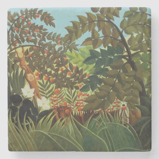 Exotische landschappen stenen onderzetter (Voorkant)