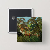 Exotische landschappen vierkante button 5,1 cm (Voorkant /achterkant)