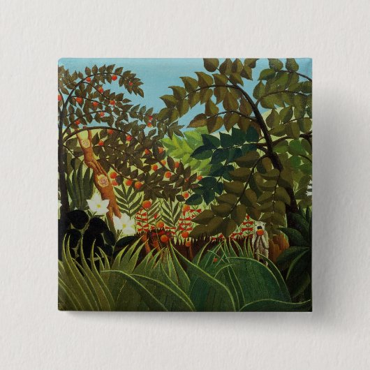 Exotische landschappen vierkante button 5,1 cm (Voorkant)