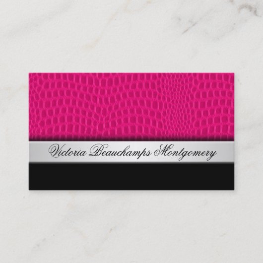 Exotische lederen professionele Natuur Visitekaart Visitekaartje (Voorkant)