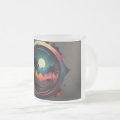 exotische lens matglas koffiemok (Voorkant rechts)