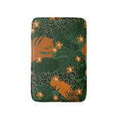 Exotische Leopard Tropische bladeren patroon Badmat (Voorkant Verticaal)