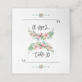 Exotische Luau Tropische Waterverf Bloemige Bruilo Plaatskaartje (Buitenkant ongevouwen)