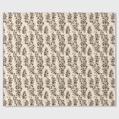 Exotische luipaard print in bruin en crème cadeaupapier (Vlak)